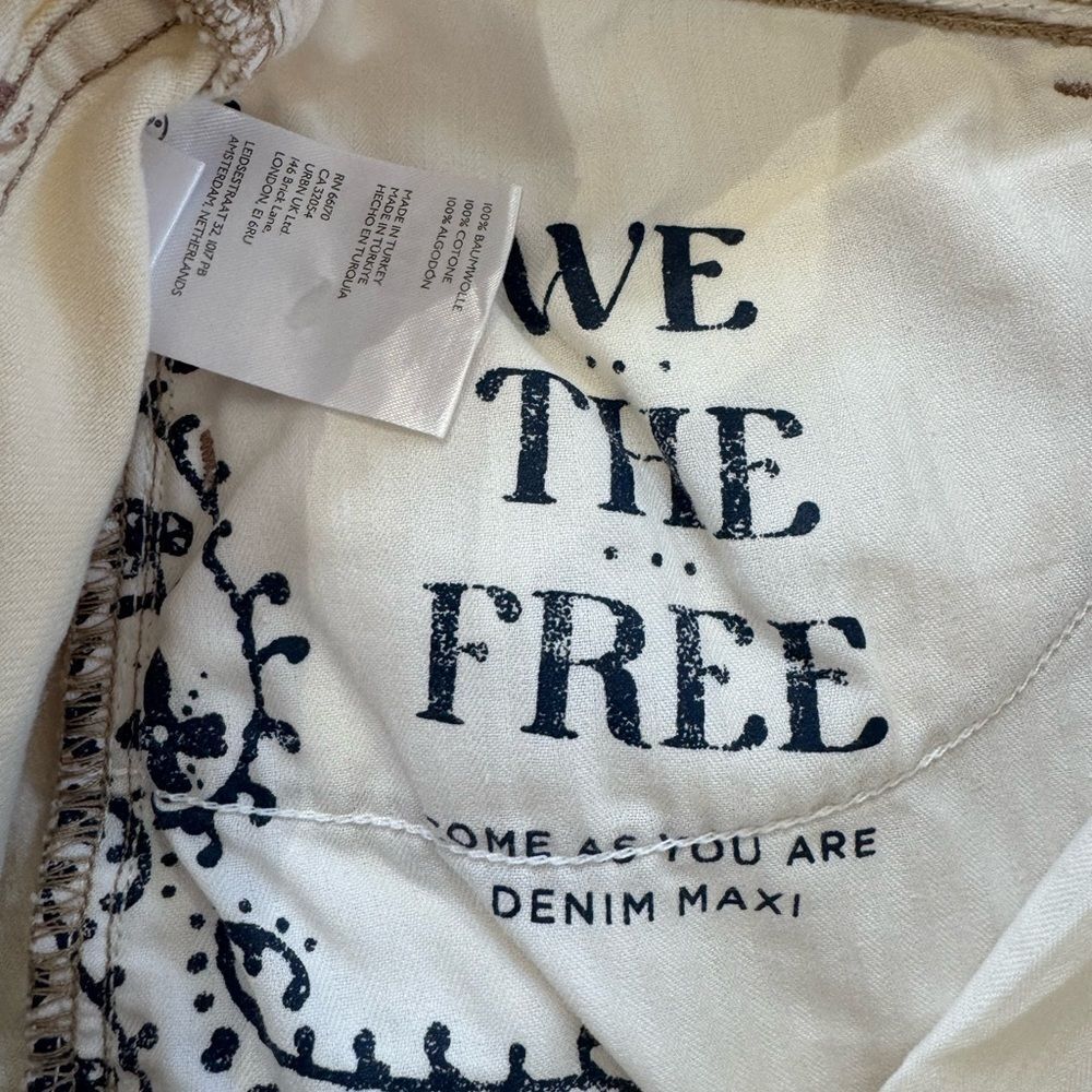 Free People We The Free Women's Come As You Are Denim Maxi Skirt Size 2 - Picture 11 of 12
